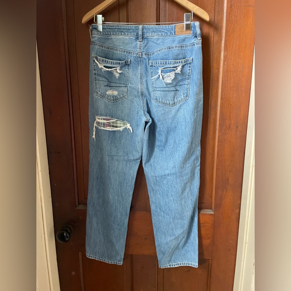 American Eagle women's 8 regular mom straight jeans - Picture 8 of 8